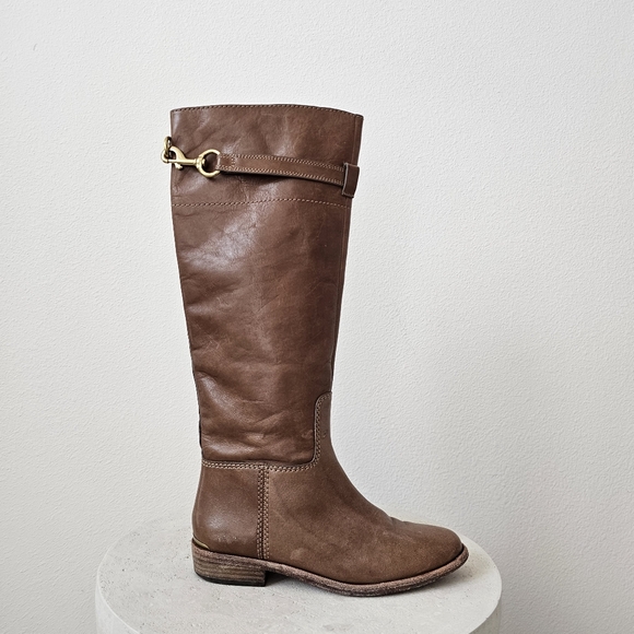 Coach Laguna Distressed Leather Boots 6.5 - Picture 2 of 16